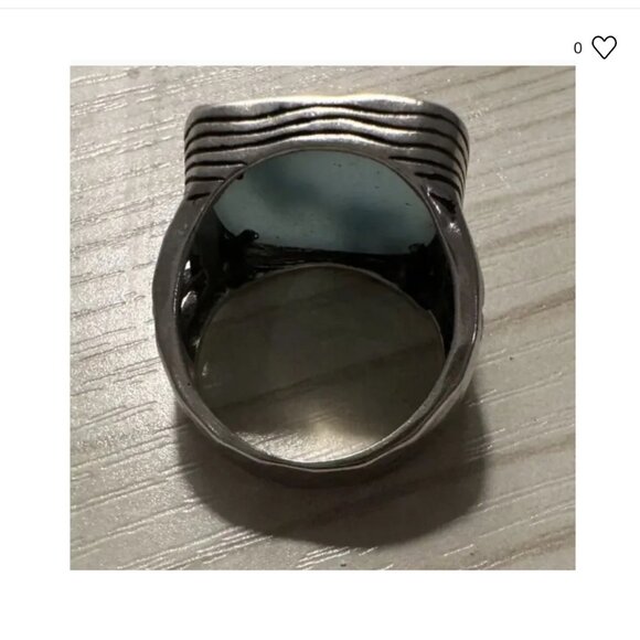 SILPADA SILVER SCROLLING VINE RING WITH BLUE QUARTZ - Picture 4 of 4